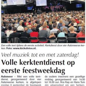 Tentdienst Aalsmeer 2014